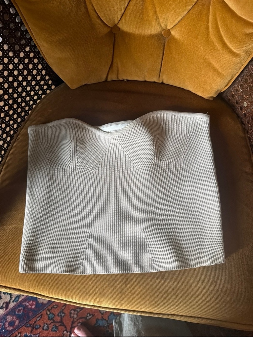 All Row Tube Top in Cream